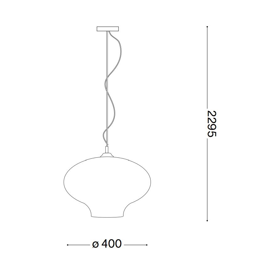 Ideal Lux - Lampadario a sospensione con filo BISTRO 1xE27/60W/230V diametro 40 cm fumé