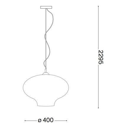 Ideal Lux - Lampadario a sospensione con filo BISTRO 1xE27/60W/230V diametro 40 cm limpido