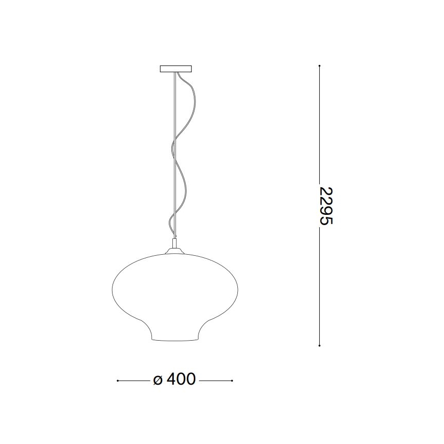 Ideal Lux - Lampadario a sospensione con filo BISTRO 1xE27/60W/230V diametro 40 cm limpido