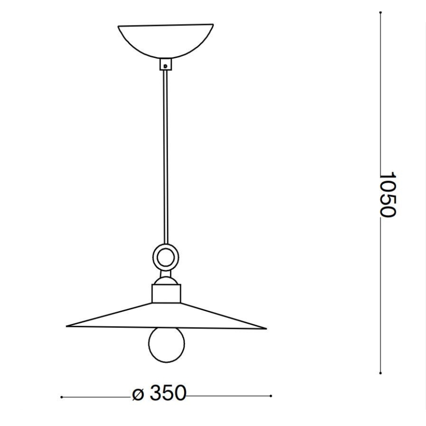Ideal Lux - Lampadario a sospensione con filo CANTINA 1xE27/42W/230V diametro 35 cm bronzo