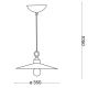 Ideal Lux - Lampadario a sospensione con filo CANTINA 1xE27/42W/230V diametro 35 cm rame