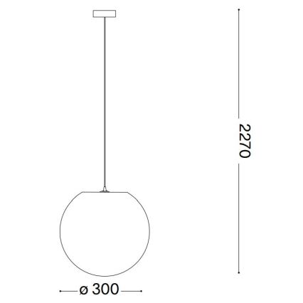 Ideal Lux - Lampadario a sospensione con filo CARTA 1xE27/25W/230V diametro 30 cm bianco