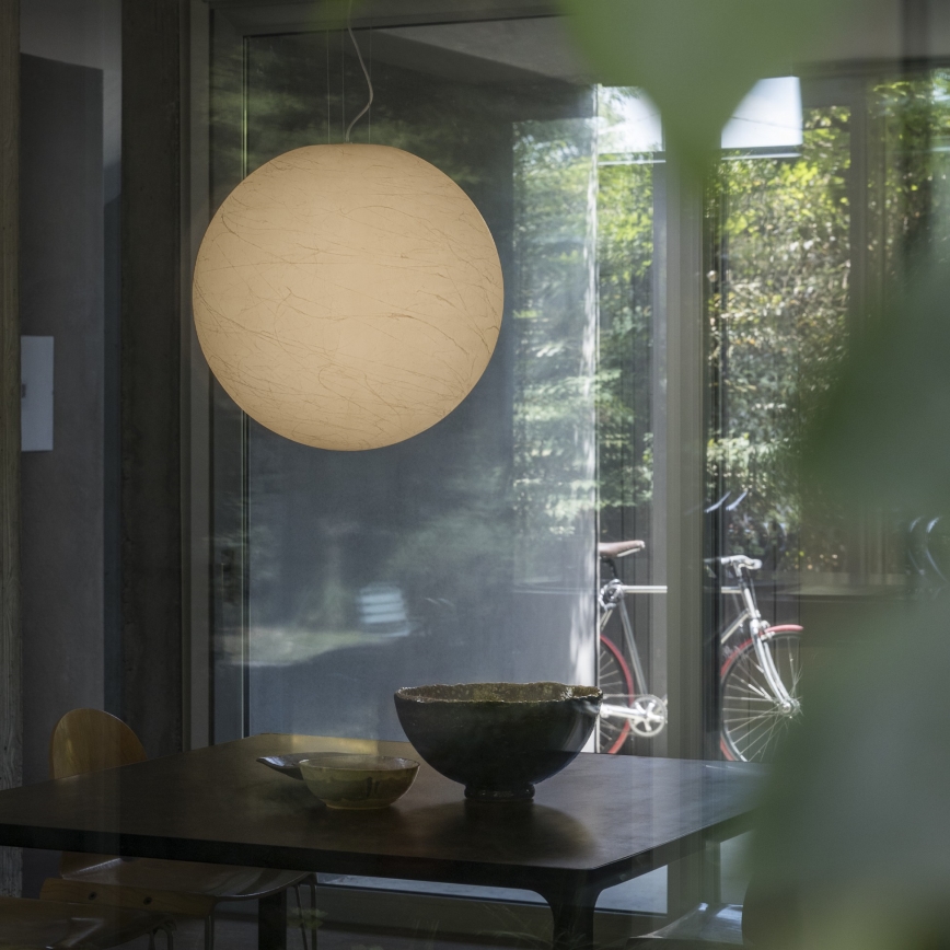 Ideal Lux - Lampadario a sospensione con filo CARTA 1xE27/25W/230V diametro 30 cm bianco