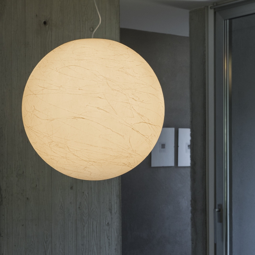 Ideal Lux - Lampadario a sospensione con filo CARTA 1xE27/25W/230V diametro 30 cm bianco