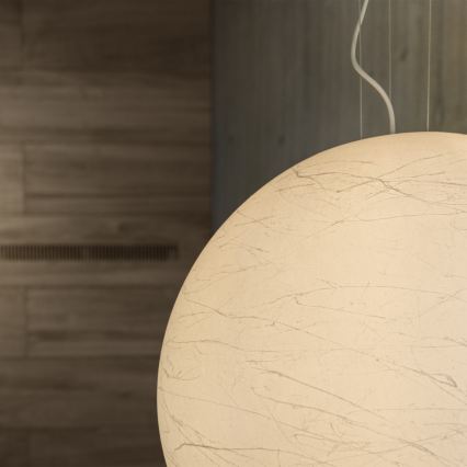 Ideal Lux - Lampadario a sospensione con filo CARTA 1xE27/25W/230V diametro 30 cm bianco