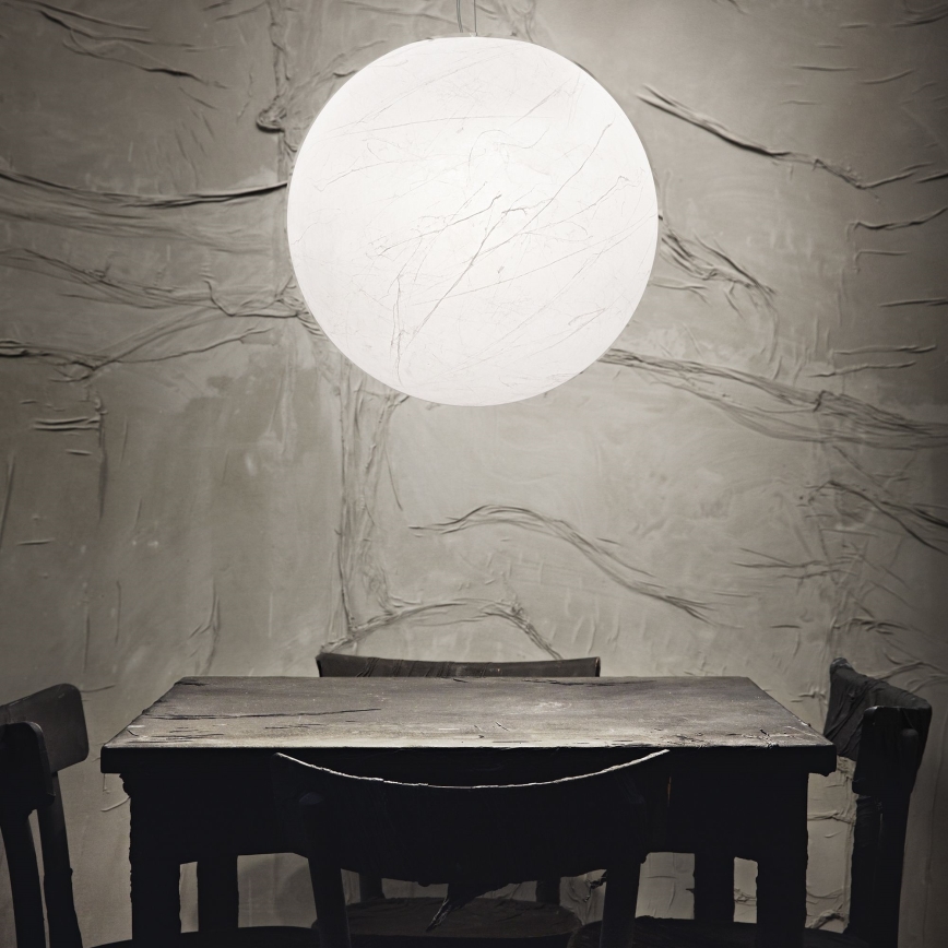 Ideal Lux - Lampadario a sospensione con filo CARTA 1xE27/25W/230V diametro 40 cm bianco