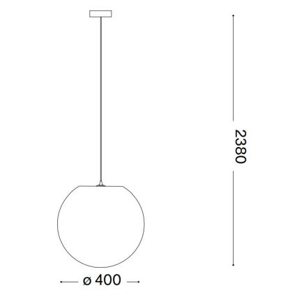Ideal Lux - Lampadario a sospensione con filo CARTA 1xE27/25W/230V diametro 40 cm bianco