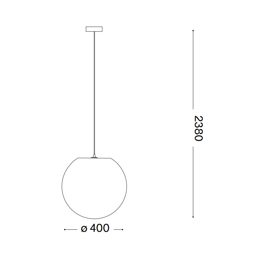 Ideal Lux - Lampadario a sospensione con filo CARTA 1xE27/25W/230V diametro 40 cm bianco