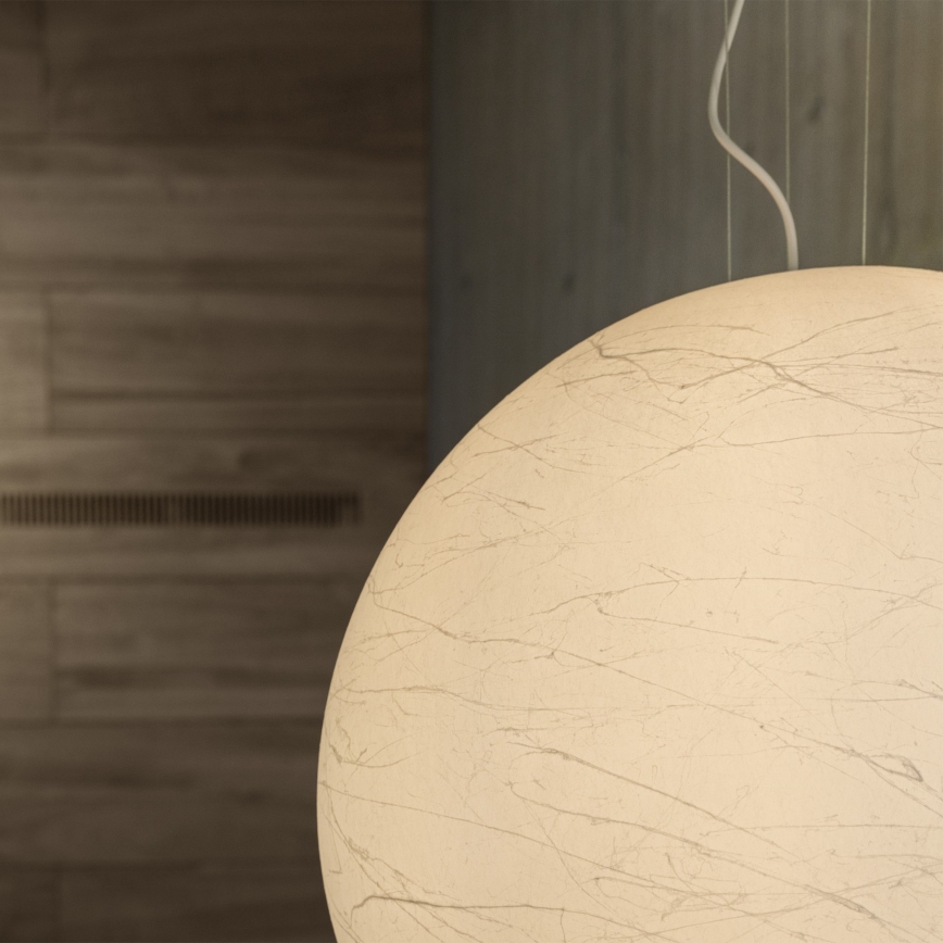 Ideal Lux - Lampadario a sospensione con filo CARTA 1xE27/25W/230V diametro 50 cm bianco
