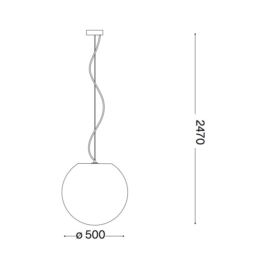Ideal Lux - Lampadario a sospensione con filo CARTA 1xE27/25W/230V diametro 50 cm bianco