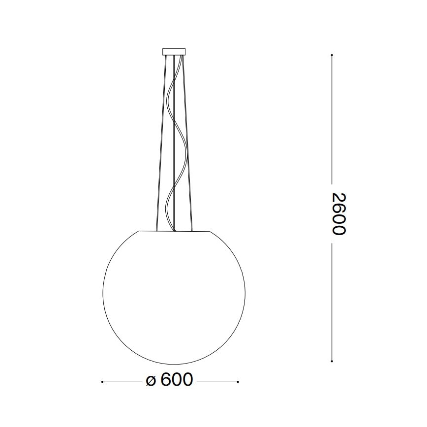 Ideal Lux - Lampadario a sospensione con filo CARTA 1xE27/60W/230V diametro 60 cm bianco