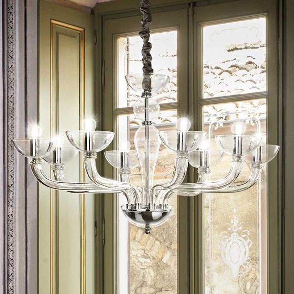Ideal Lux – Lampadario a sospensione con filo CASANOVA 8×E14/40W/230V