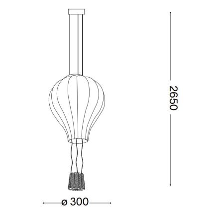 Ideal Lux - Lampadario a sospensione con filo DREAM BIG 1xE27/42W/230V diametro 30 cm