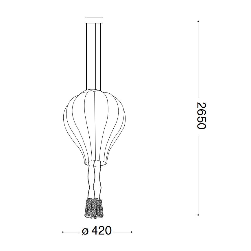 Ideal Lux - Lampadario a sospensione con filo DREAM BIG 1xE27/42W/230V diametro 42 cm