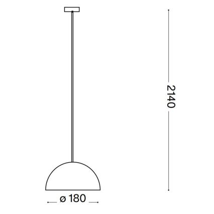 Ideal Lux - Lampadario a sospensione con filo FOLK 1xE27/60W/230V diametro 18 cm marrone