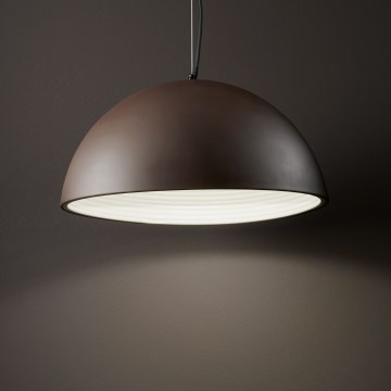 Ideal Lux - Lampadario a sospensione con filo FOLK 1xE27/60W/230V diametro 40 cm marrone