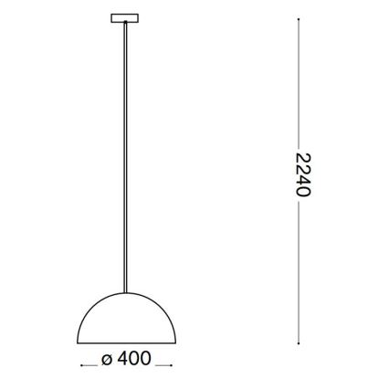 Ideal Lux - Lampadario a sospensione con filo FOLK 1xE27/60W/230V diametro 40 cm marrone
