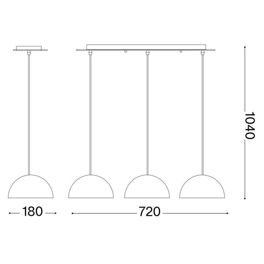 Ideal Lux - Lampadario a sospensione con filo FOLK 3xE27/60W/230V marrone