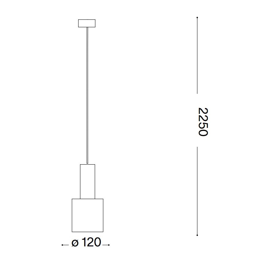 Ideal Lux - Lampadario a sospensione con filo HOLLY 1xE27/60W/230V diametro 12 cm ottone