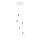 Ideal Lux - Lampadario a sospensione con filo ICE 5xE27/60W/230V diametro 50 cm bianco