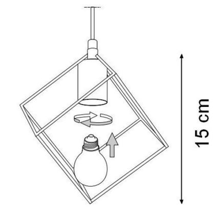 Ideal Lux - Lampadario a sospensione con filo ICE 5xE27/60W/230V diametro 50 cm bianco