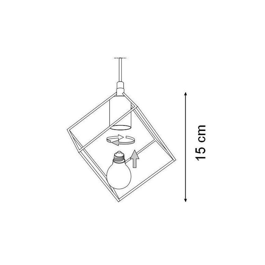 Ideal Lux - Lampadario a sospensione con filo ICE 5xE27/60W/230V diametro 50 cm bianco