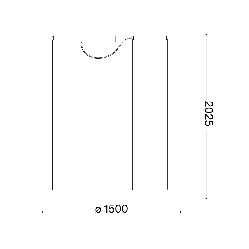 Ideal Lux - Lampadario a sospensione con filo LED dimmerabile ORACLE SLIM LED/83W/230V 4000K diametro 150 cm CRI 90 bianco