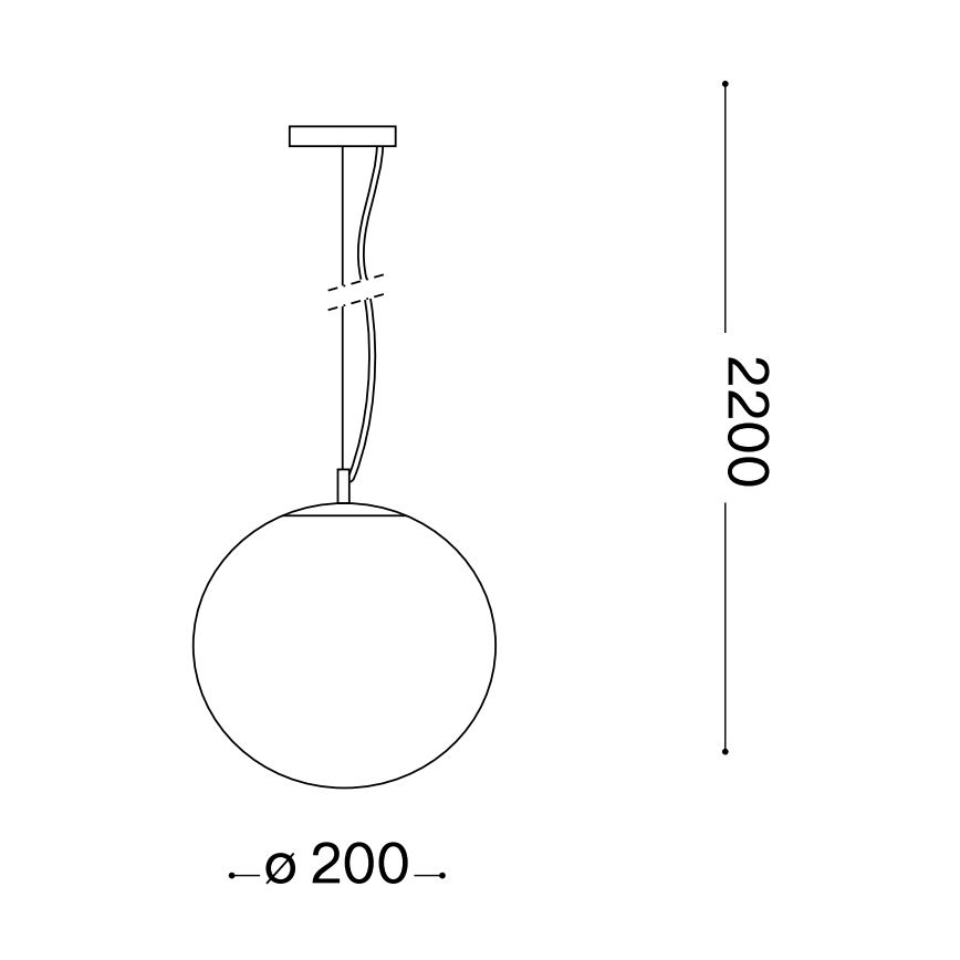 Ideal Lux - Lampadario a sospensione con filo MAPA 1xE27/42W/230V diametro 20 cm limpido