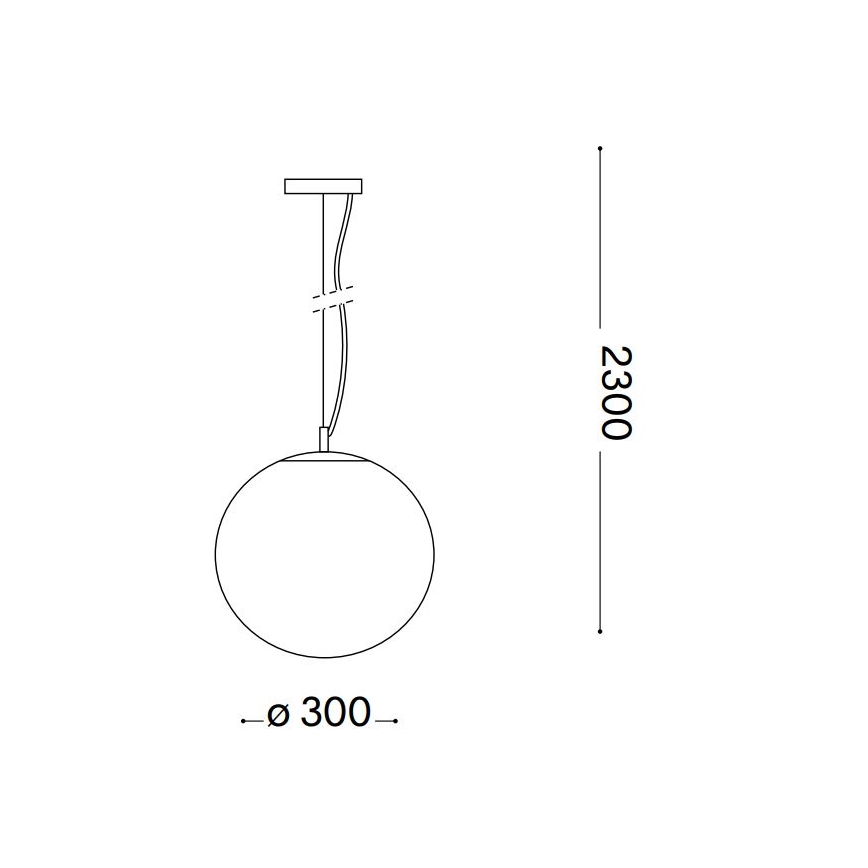 Ideal Lux - Lampadario a sospensione con filo MAPA 1xE27/42W/230V diametro 30 cm limpido