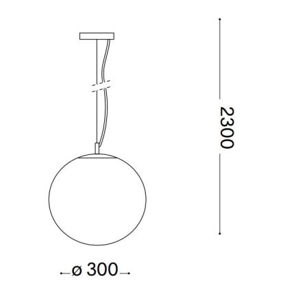 Ideal Lux - Lampadario a sospensione con filo MAPA 1xE27/42W/230V diametro 30 cm oro/fumé