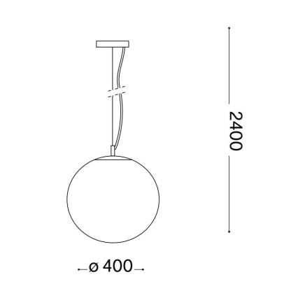 Ideal Lux - Lampadario a sospensione con filo MAPA 1xE27/42W/230V diametro 40 cm grigio/fumé