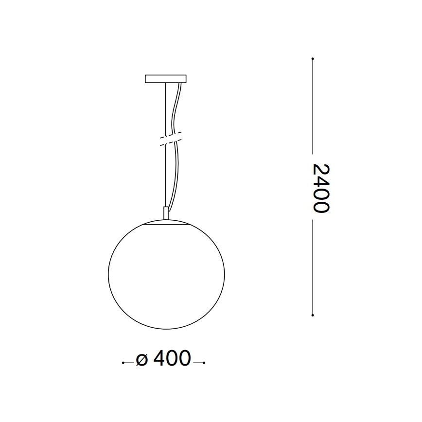 Ideal Lux - Lampadario a sospensione con filo MAPA 1xE27/42W/230V diametro 40 cm oro/fumé