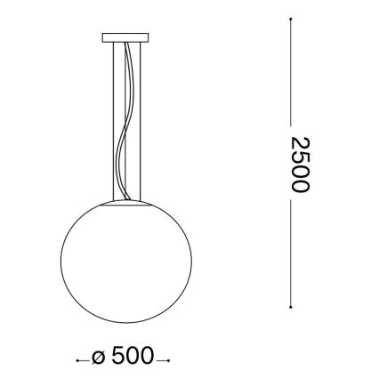 Ideal Lux - Lampadario a sospensione con filo MAPA 1xE27/42W/230V diametro 50 cm grigio/fumé