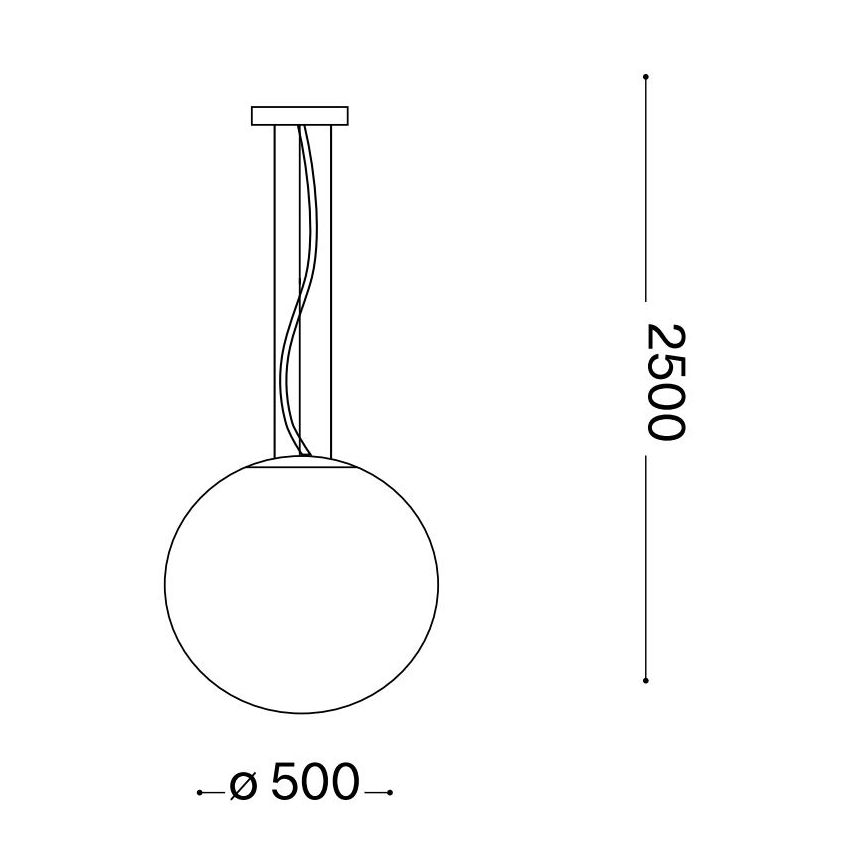 Ideal Lux - Lampadario a sospensione con filo MAPA 1xE27/42W/230V diametro 50 cm oro/fumé
