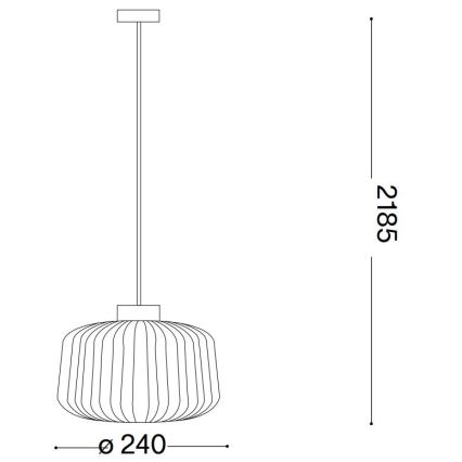 Ideal Lux - Lampadario a sospensione con filo MINT 1xE27/60W/230V diametro 24 cm verde