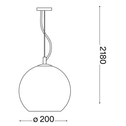 Ideal Lux - Lampadario a sospensione con filo NEMO 1xE27/42W/230V diametro 20 cm beige