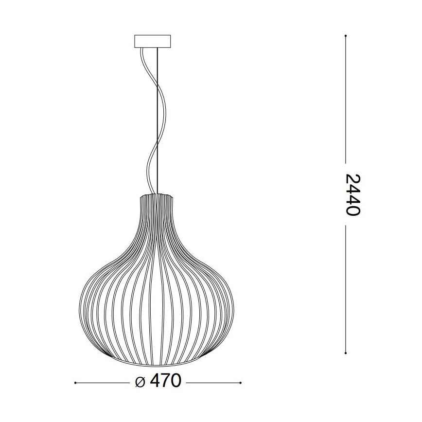 Ideal Lux - Lampadario a sospensione con filo ONION 1xE27/60W/230V diametro 47 cm