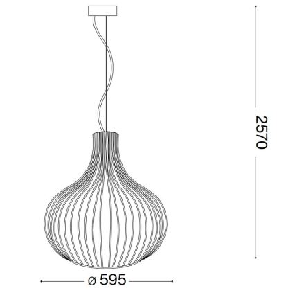 Ideal Lux - Lampadario a sospensione con filo ONION 1xE27/60W/230V diametro 59,5 cm