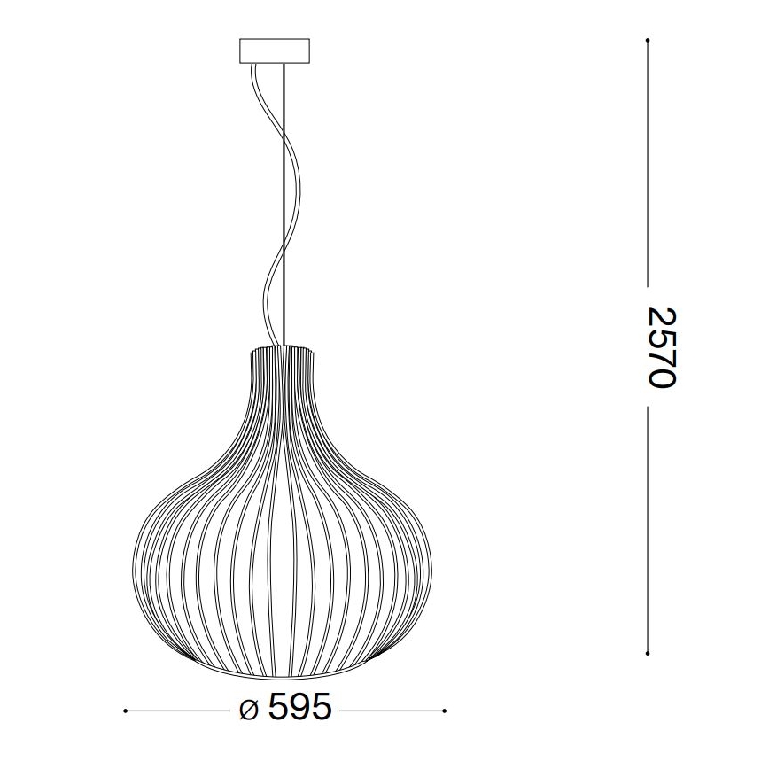 Ideal Lux - Lampadario a sospensione con filo ONION 1xE27/60W/230V diametro 59,5 cm