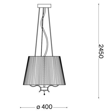 Ideal Lux - Lampadario di cristallo a sospensione PEGASO 3xE14/28W/230V diametro 40 cm cromo lucido