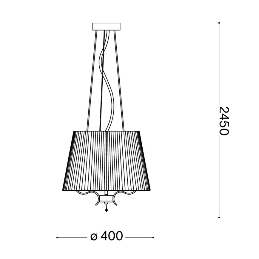 Ideal Lux - Lampadario di cristallo a sospensione PEGASO 3xE14/28W/230V diametro 40 cm cromo lucido