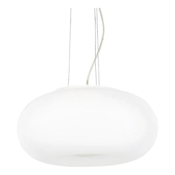 Ideal Lux - Lampadario a sospensione con filo ULISSE 3xE27/60W/230V diametro 52 cm bianco