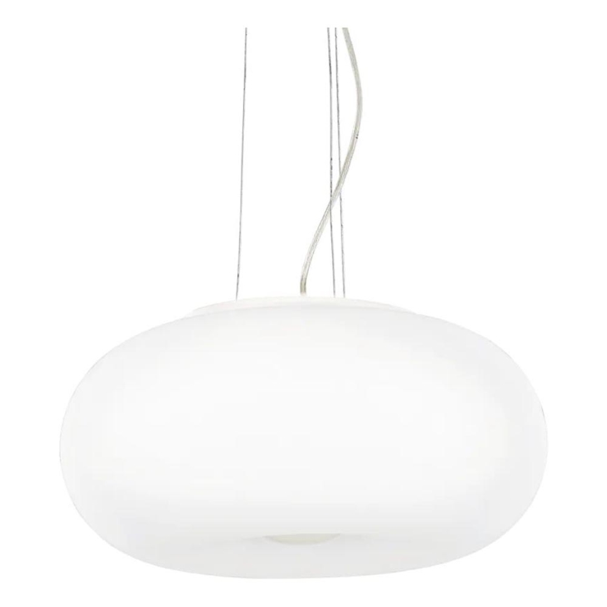 Ideal Lux - Lampadario a sospensione con filo ULISSE 3xE27/60W/230V diametro 52 cm bianco