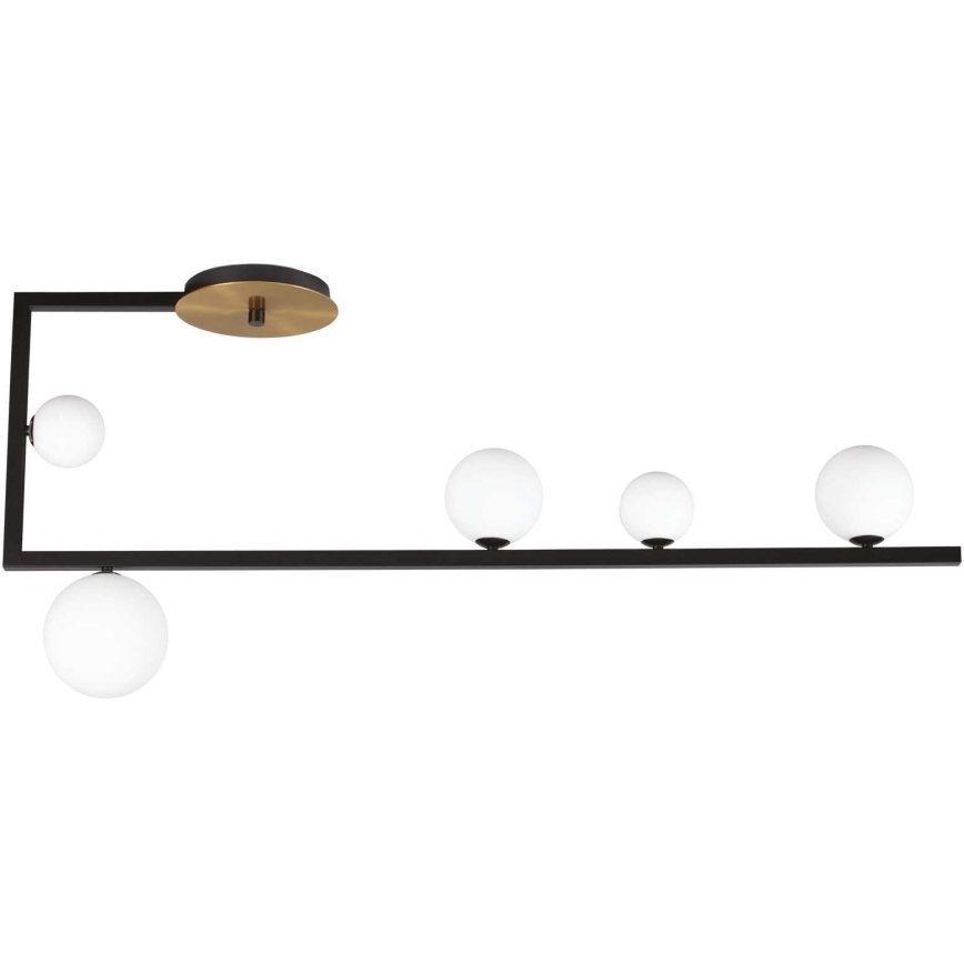 Ideal Lux - Lampadario a sospensione con supporto rigido LED BIRDS 5xG9/3W/230V nero/oro