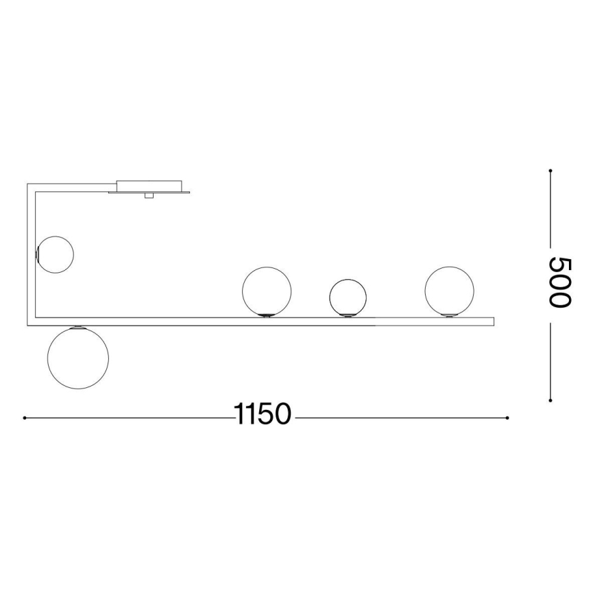Ideal Lux - Lampadario a sospensione con supporto rigido LED BIRDS 5xG9/3W/230V nero/oro