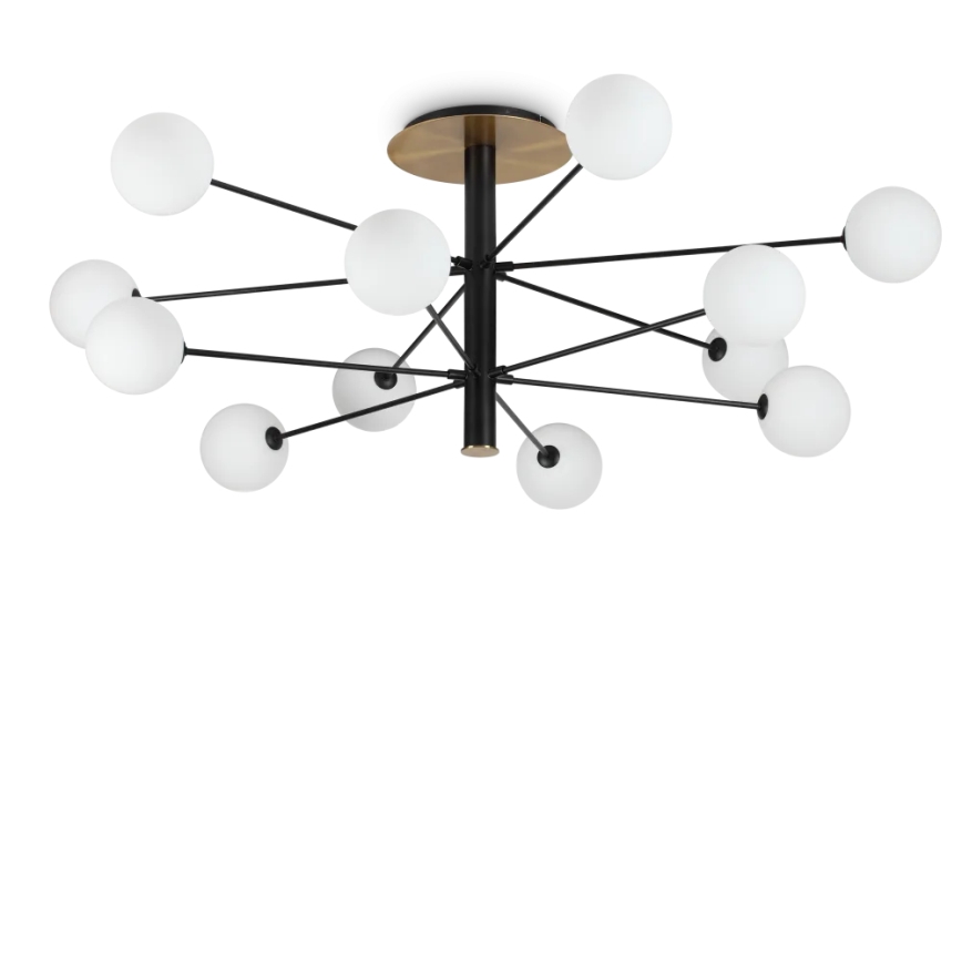 Ideal Lux - Lampadario a sospensione con supporto rigido LED COSMOPOLITAN 12xG9/3W/230V diametro 145 cm nero