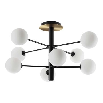 Ideal Lux - Lampadario a sospensione con supporto rigido LED COSMOPOLITAN 8xG9/3W/230V diametro 64 cm nero