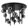Ideal Lux - Lampadario a sospensione con supporto rigido LED PERLAGE 18xG9/3W/230V diametro 70 cm nero/fumé
