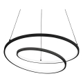 Ideal Lux - Lampadario a sospensione LED dimmerabile con cavo OZ LED/55W/230V Ø 80 cm CRI 90 nero