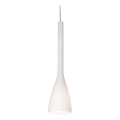 Ideal Lux - Lampadario a sospensione su cavo FLUT 1xE14/40W/230V Ø 10,5 cm bianco